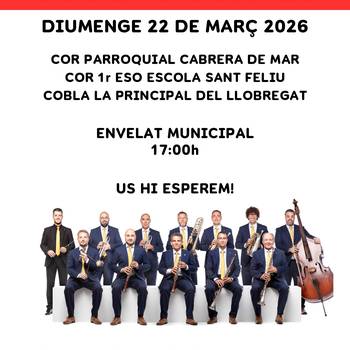 Concert de cobla i corals a Cabrera de Mar