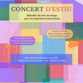 Concert d’estiu a Cabrera de Mar Escola de Música de Cabrera de Mar