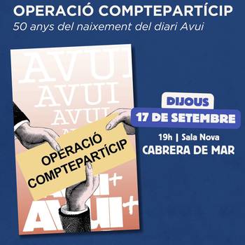 Presentació del llibre: OPERACIÓ COMPTEPARTÍCIP: 50 ANYS DEL NAIXEMENT DEL DIARI AVUI