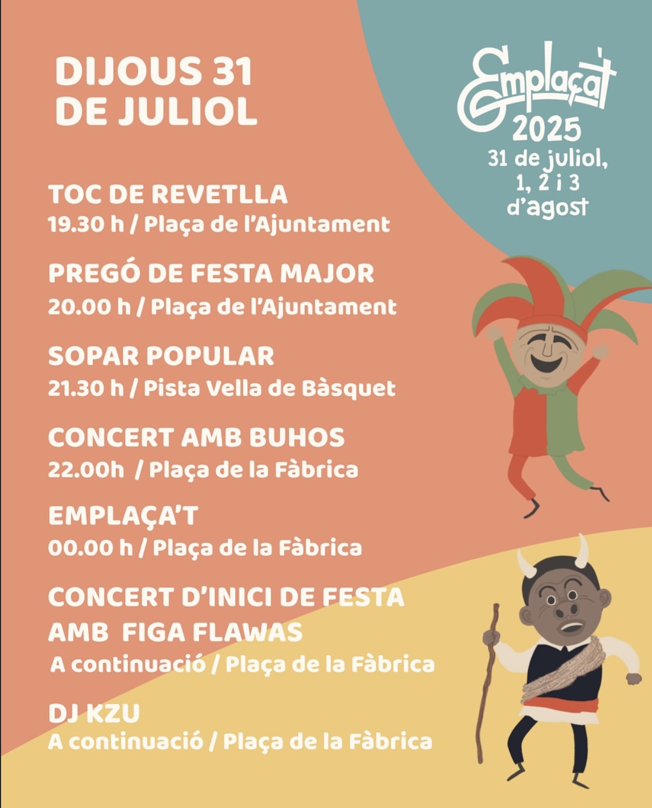 DIJOUS 31 DE JULIOL