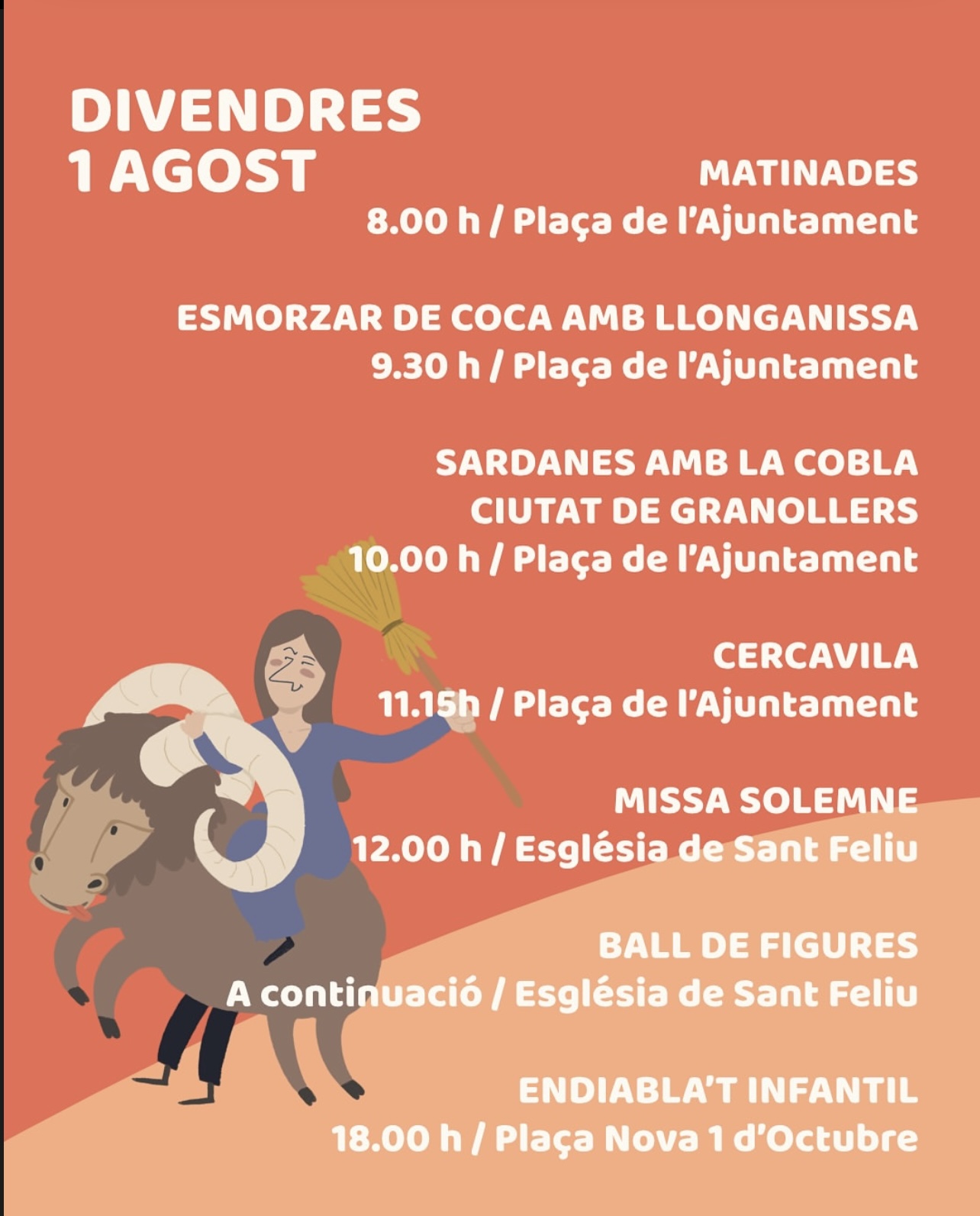 DIVENDRES 1 D'AGOST