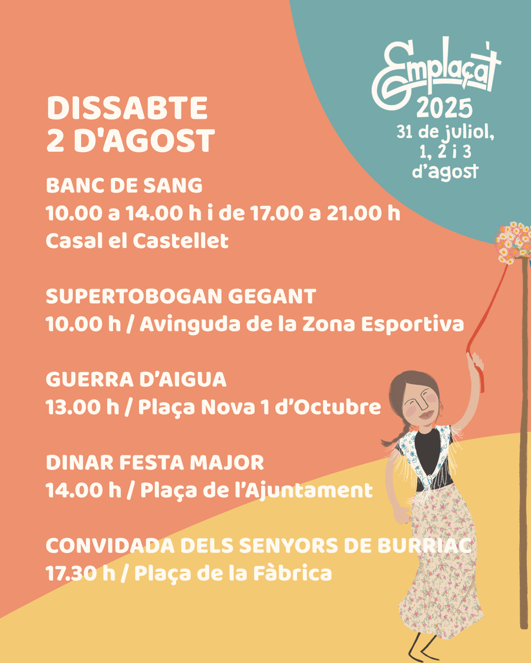 DISSABTE 2 D’AGOST