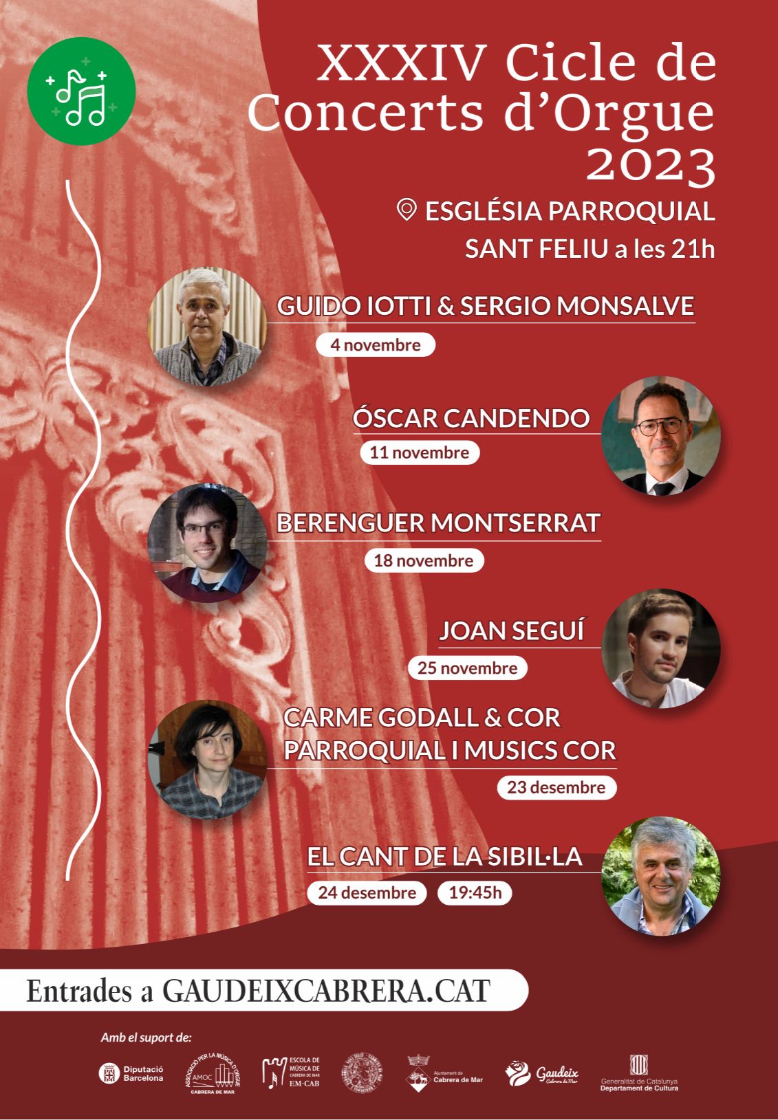 XXXIV Cicle de Concerts d'Orgue 2023